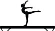 © RabiaAktar - Black silhouette of female gymnast balancing on beam, gymnastics, gymnast, female, woman, silhouette, balance beam, sport, athletic, exercise, performance, competition, pose, flexibility, strength, gr