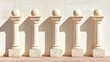 © Дмитрий Петров - A row of five white columns with round tops and square bases.