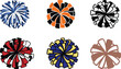 © Asad - Vibrant Cheerleading Pom-Poms Assorted Color Combinations for Team Spirit