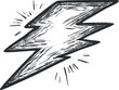 © vadymstock - Hand-drawn vector illustration of a lightning bolt symbol, perfect for energy-related designs and creative projects