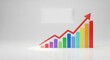 © Ikram - Dynamic colorful bar graph showing positive business growth and success