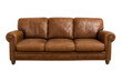 © PNG Kingdom  - Brown leather sofa providing comfortable seating, classic furniture piece for home staging and interior design, transparent background