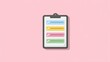 © phianguma - Colorful Checklist on Clipboard with Pink Background for Organization