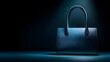 © Jojo* - Elegant blue leather handbag under a dramatic spotlight on a dark background.