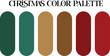 © SATHI - Christmas color palette featuring festive green, red, brown hues
