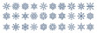 © Meeram - collection of icons related to snowflakes including icons