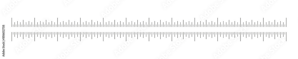 Measuring chart 12 inches. Ruler twelve inch simple scale template ...
