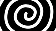 © Salma - Monochrome hypnotic spiral pattern creating an optical illusion of spinning motion. Abstract black and white vector vortex graphic background