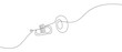 © Proongnee - Wind instruments in one continuous line one line vector illustration Editable stroke.