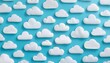 © Sylas - Cute Seamless Cloud Pattern On Pastel Blue Background