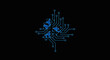 © Yuyun - Abstract Digital Circuit Arrangement on Black Background for Modern Technology Designs