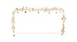 © Matheus - Elegant golden music notes and bells frame with a musical staff on a white background for decoration