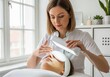 © Meow Creations - Professional esthetician performing rejuvenating facial skincare treatment with light
