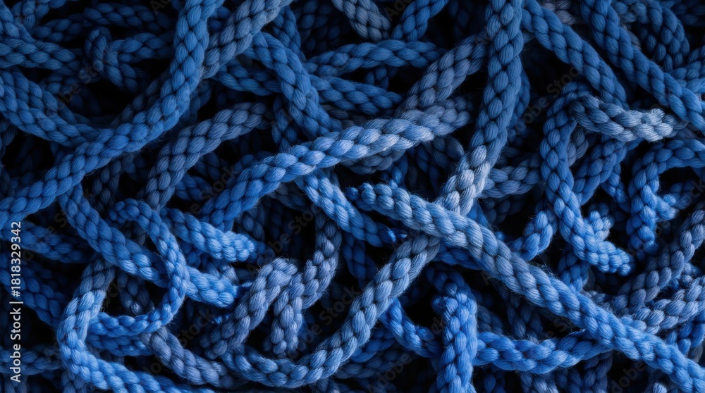 Luminous Blue Braided Rope Texture – Color of the Year 2027 Modern ...