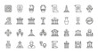 © Wita - Collection of Ancient Architectural and Historical Icons in Line Art Style.