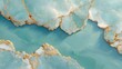 © niwat - illustration of turquoise marble texture background with cracked gold details