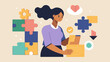 © Nataliia - Young woman organizing puzzle pieces symbolizing emotional intelligence, problem solving and mental health management