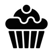 © Baskarastock - sweet cupcake glyph icon