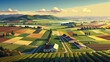 © williamnoah - Very beautiful aerial drone panorama of farmland in Foss, Oklahoma, showcasing expansive fields, patchwork agricultural patterns, and open rural landscapes under clear natural light, highlighting the