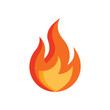 © Putu - Flame Icon in Color with Layered Gradient Modern Warm Fire Design Line Art Vector illustration