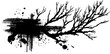 © Artem - Black ink splatter coral branch silhouette for minimalistic artistic design