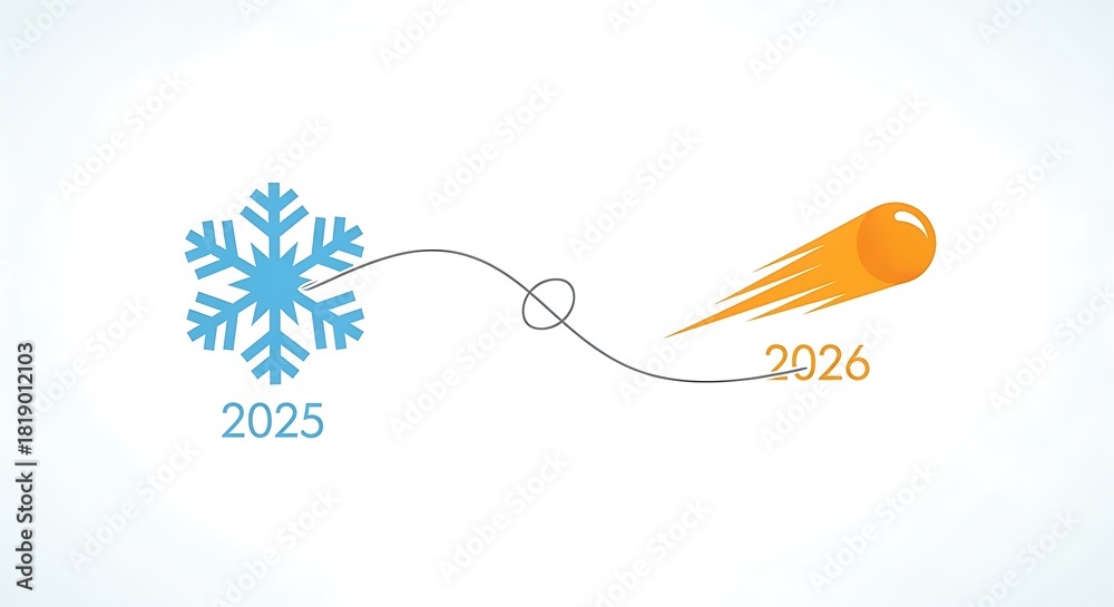 From Winter to Summer 2025 Snowflake Transitioning to 2026 Comet. Stock ...