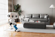 © Rendara Studio - 3D robot vacuum in modern living room