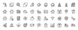 © PixeloAI - Real estate and housing line icon set. Vector pictograms of homes, buildings, keys, finance, maps, security, smart homes, and global property, thin linear illustration.