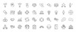© PixeloAI - Business and human resources line icon set. Vector pictograms of team, growth, communication, success, finance, and global concepts, thin linear illustration.