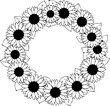 © TOP-EDGE DESIGNS - Charming sunflower wreath design brings natural beauty and rustic elegance to your creative projects, evoking warmth and joy.