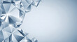 © Daily Potret - Futuristic background with a shimmering blue crystal lattice structure and abstract geometric polygonal facets