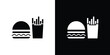 © Bsbd - Burger Fries icon design concept. vector flat icons