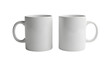 © mdabdulmonaf - Two white ceramic mugs mockup isolated on transparent background