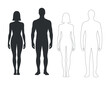© mdsaikat - Full Body Silhouette For Man And Woman Image Illustration Isolated Vector Concept Black And White For Your Project Need With Transparent Background
