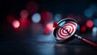 © Kateryna - Magnifier lens focused on target objective with creative illumination concept defocused strategic background planning development leadership visualization customer target group