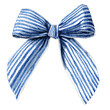 © TyliJura - Blue striped watercolor Coquette Bow illustration on a transparend background