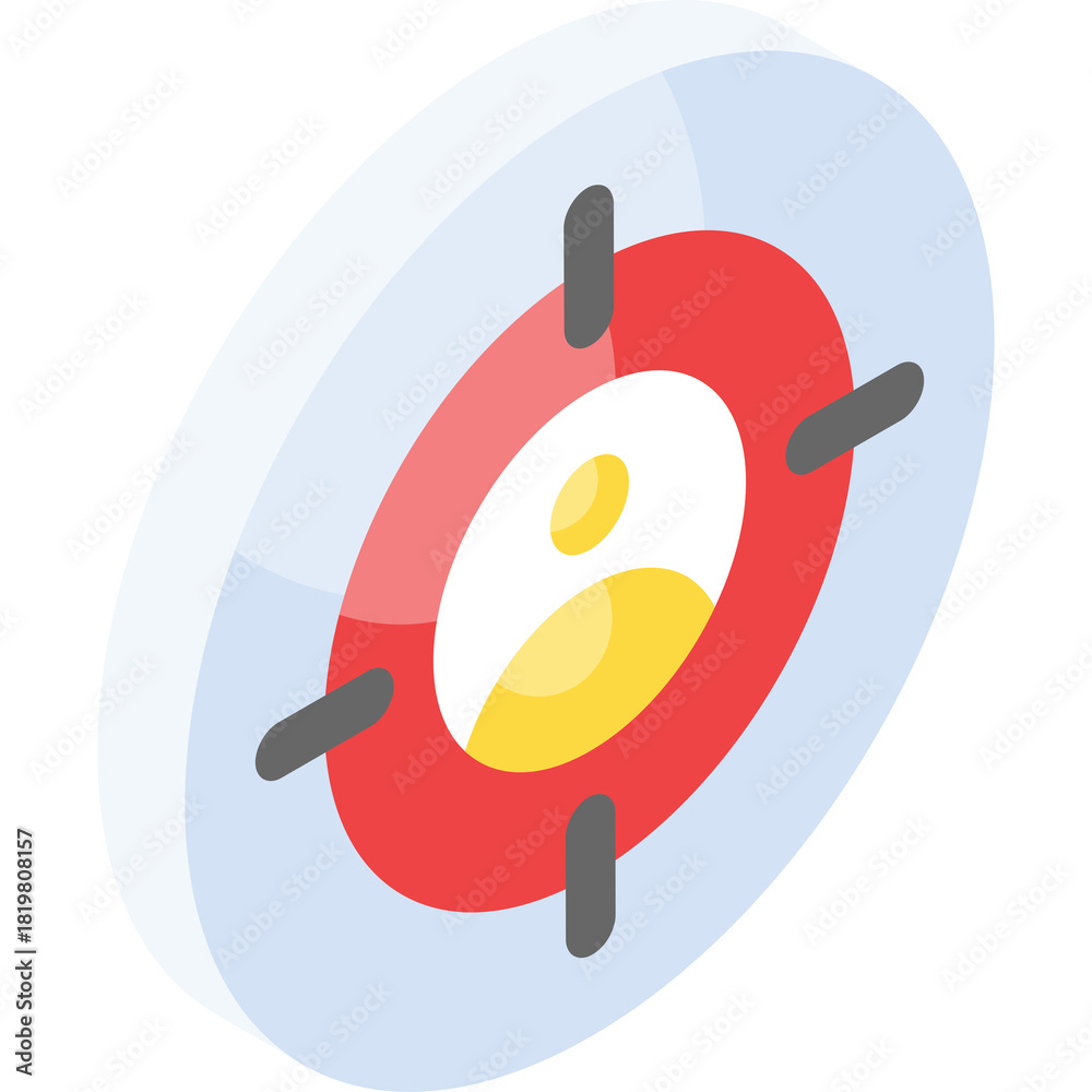 Target Symbol X Target symbol with human icon inside on a transparent background with ...