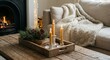 © Dmytro Chub - Cozy Scandinavian Winter Home Decor with Candles and Blankets