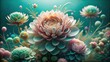 © Kitiphong - Delicate, dreamy blooms unfurl on a lush green canvas in a surreal still life