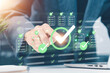 © pornnipa - Digital checklist and approval workflow illustrating business document validation, task tracking, process optimization, quality verification, and efficient decision-making in modern digital operations