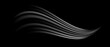 © vika_k - White wind lines effect. Air stream flow wave motion trace. Light curved speed element. Swoosh and swirl stripe path design illustration. Fresh air conditioner blow concept. Vector twirl background