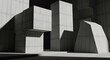 © Microstock - Abstract geometric shapes and shadows creating a minimalist and modern architectural art piece