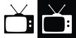 © Silhouette Zone - Television silhouette vector, retro old tv icon