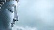 © MAX - a serene close-up of a Buddha statue, radiating peace and mindfulness. Its closed eyes and gentle smile evoke a sense of inner tranquility.