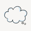 © Rawpixel.com - Think speech bubble, fluffy cloud shape clipart