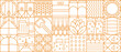 © Vector Tradition - Beer production and brewing process geometric pattern with beer barrel, mug and bottle, hop and grains, brewing equipment and tap handles. Vector linear retro grid background with brewery elements