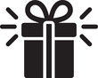 © MdMahadi - Reward gift box icon with ribbon in bold vector style, perfect for bonus, prize, celebration and reward themes.