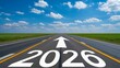 © Rashid - Drive into 2026 with ambition and vision on a scenic road to success, perfect for future planning and corporate strategy presentations