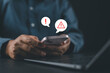 © Nirusmee - Cybersecurity threat from fake email and SMS alerts on smartphone, with red warning icons indicating phishing messages, identity theft risk, and online fraud targeting mobile users