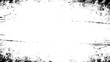 © Laiju Akter - Abstract grunge texture border frame in black and white for overlay effect or distressed background design vector